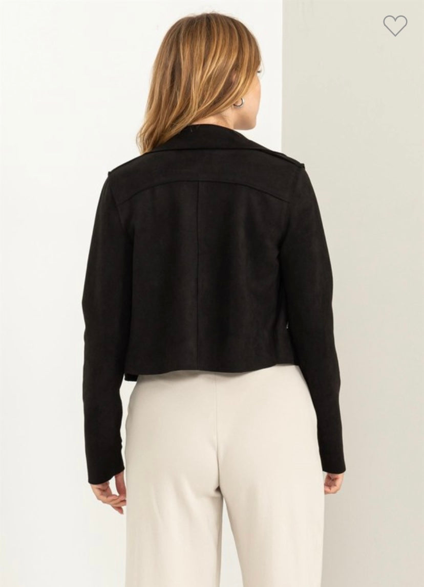 Faux Suede Moto Jacket (2 Colors)