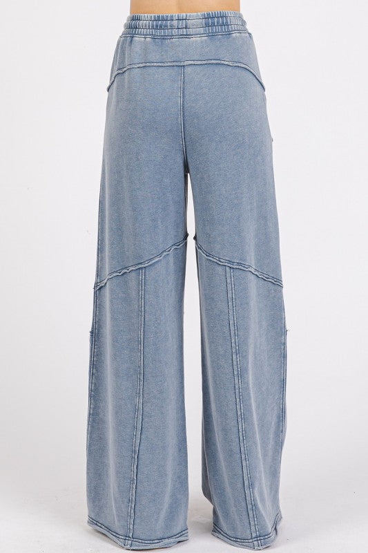 Asymmetric Mineral Wash Pants