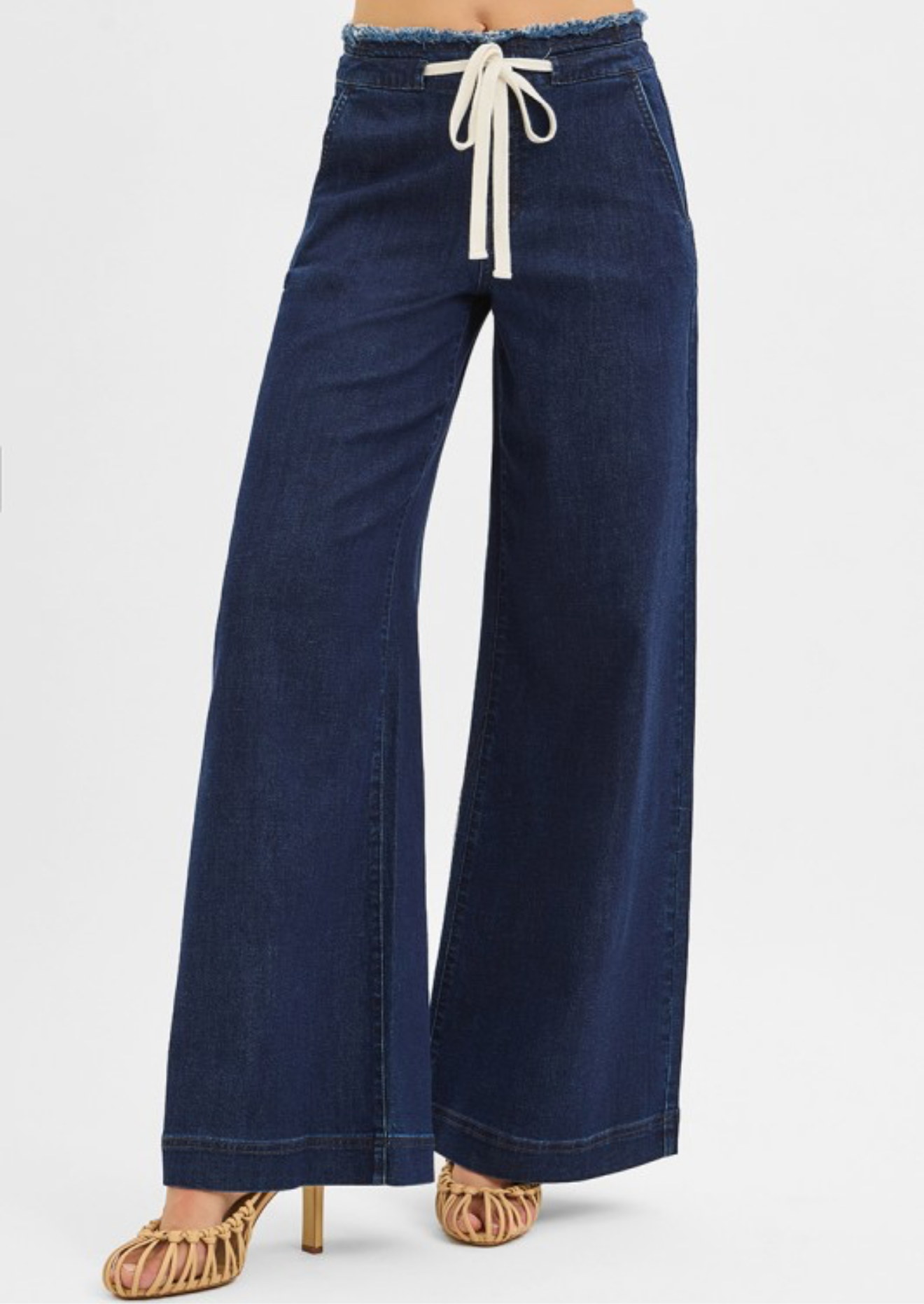 Mid Rise Wide Leg Pants