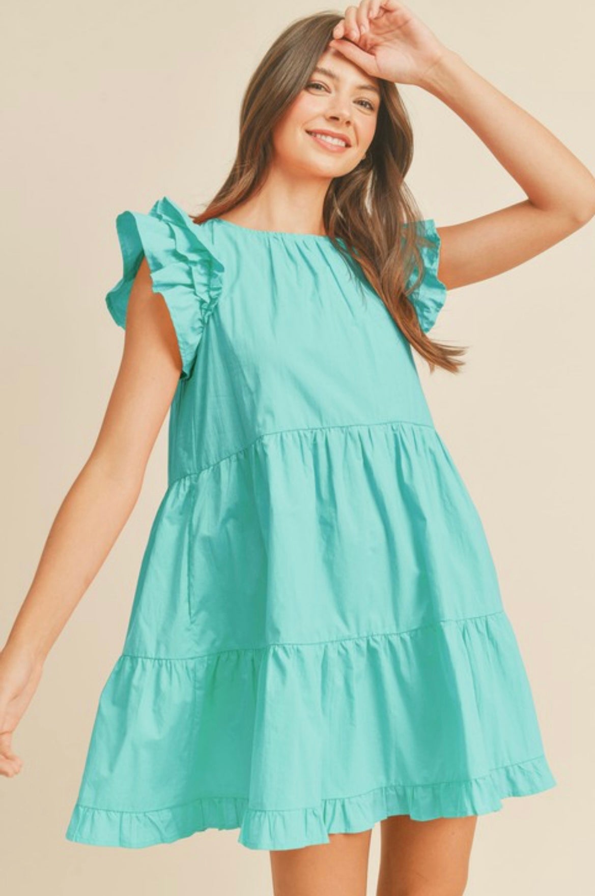 Flutter Sleeve Babydoll Dress