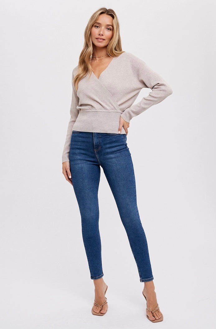 Surplice Knit Pullover