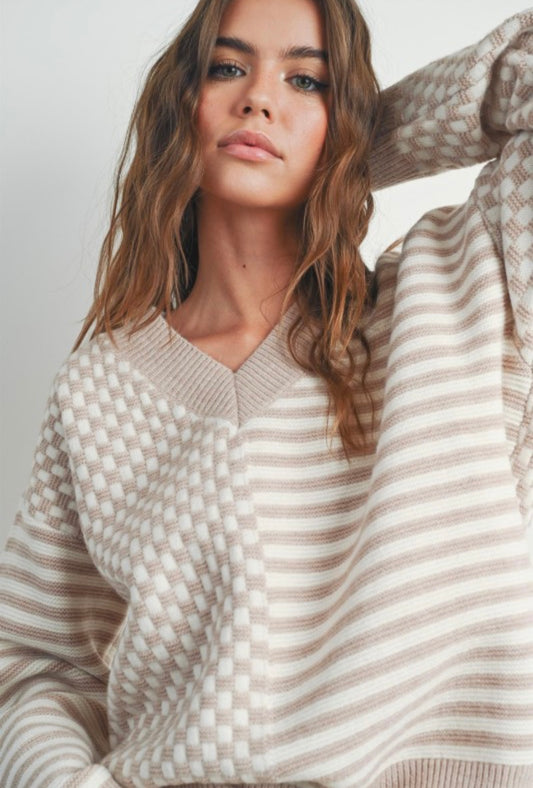 Frenchy Checkered Sweater