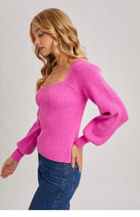 Sweetheart Neck Sweater