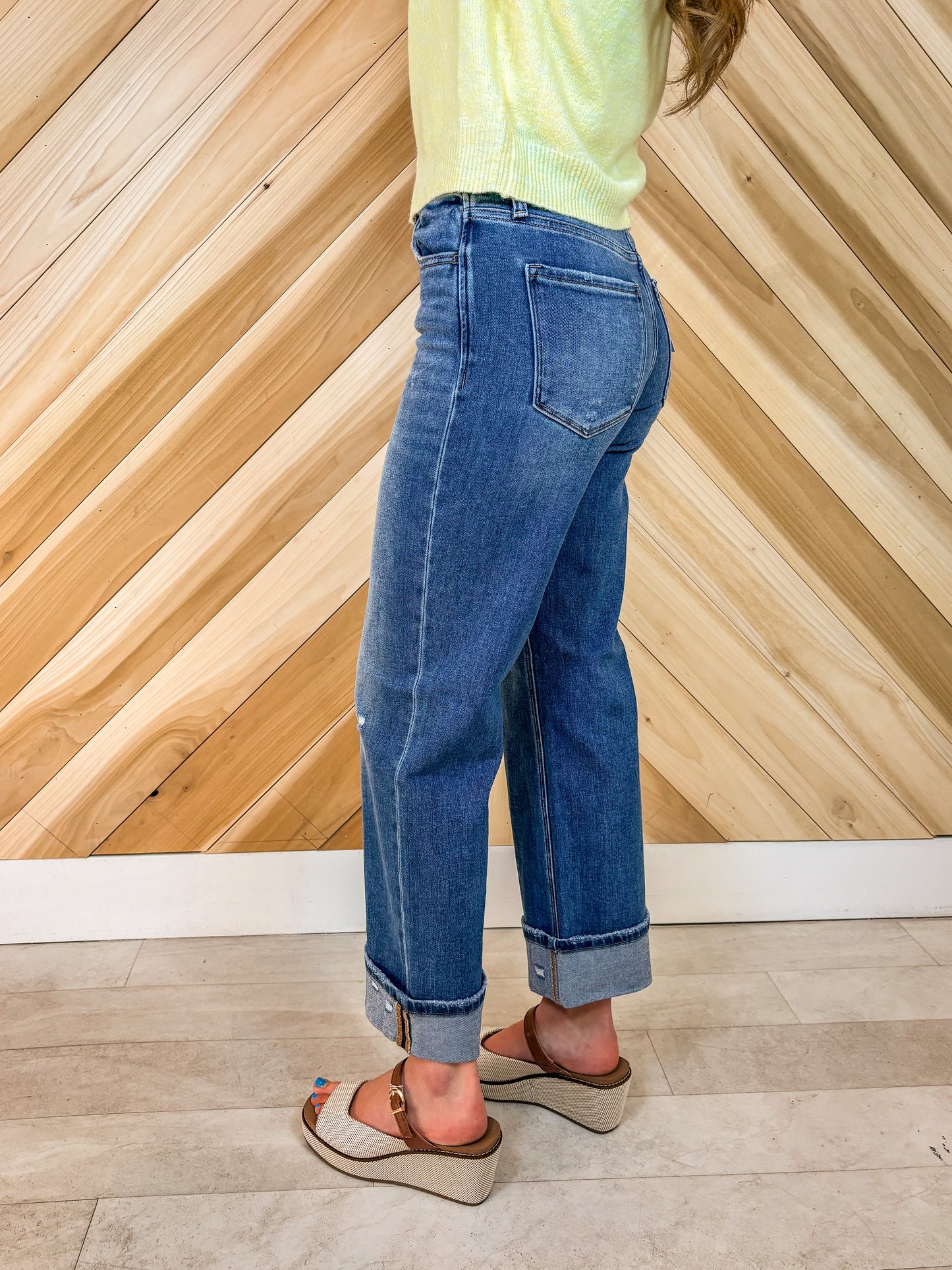 Meghan Cuffed Crop Jeans