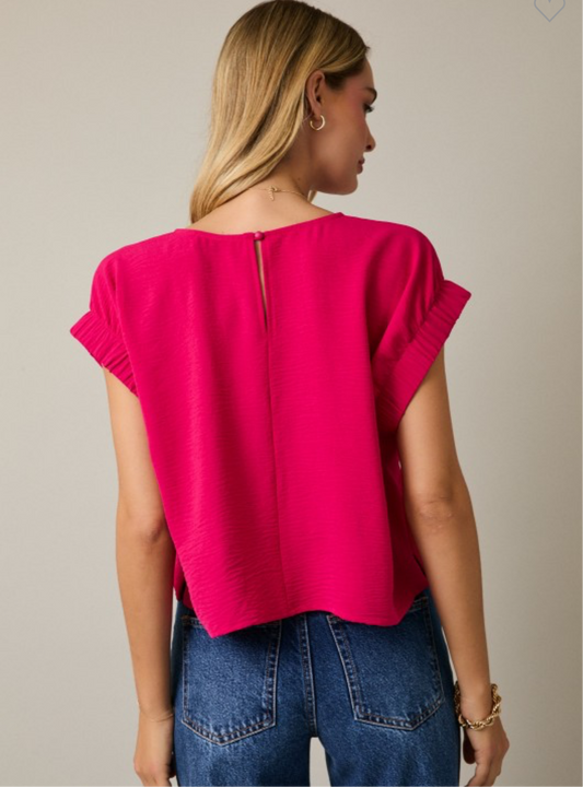 Round Neck Short Sleeve Top