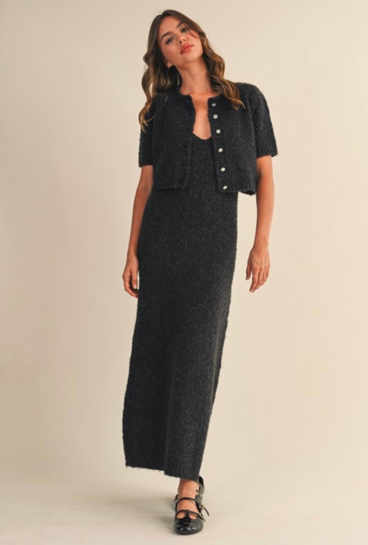 Sweater Dress & Cardigan Set