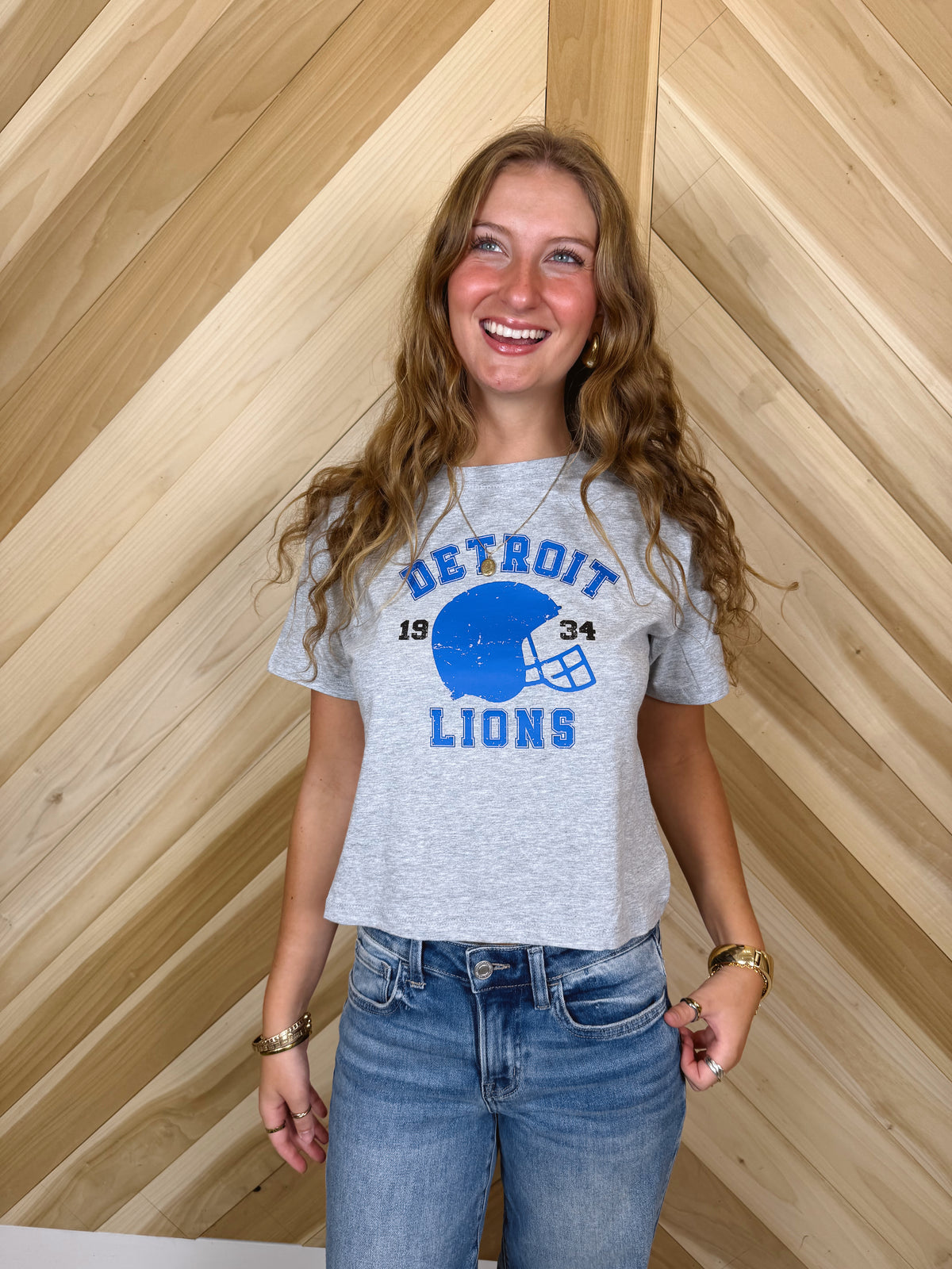 Detroit Lion Cropped Tee