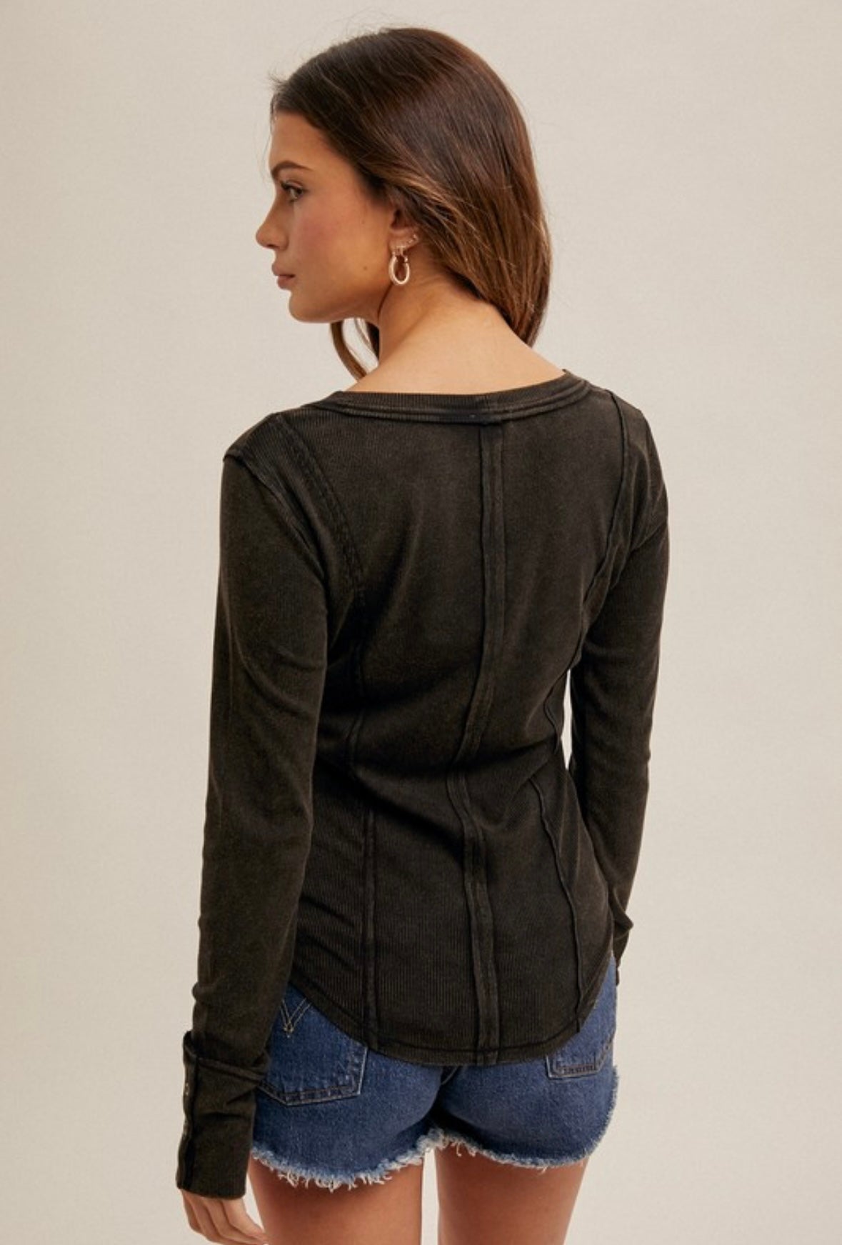 Wide Boat Neck Ribbed Top (2 Colors)