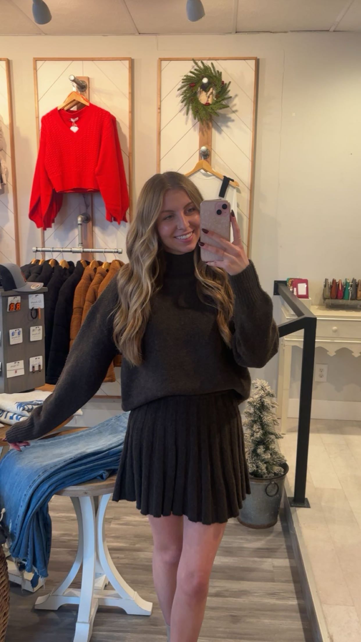 Sweater and Skirt Set