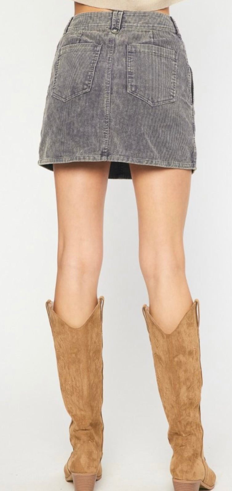 Corduroy High Waisted Skirt