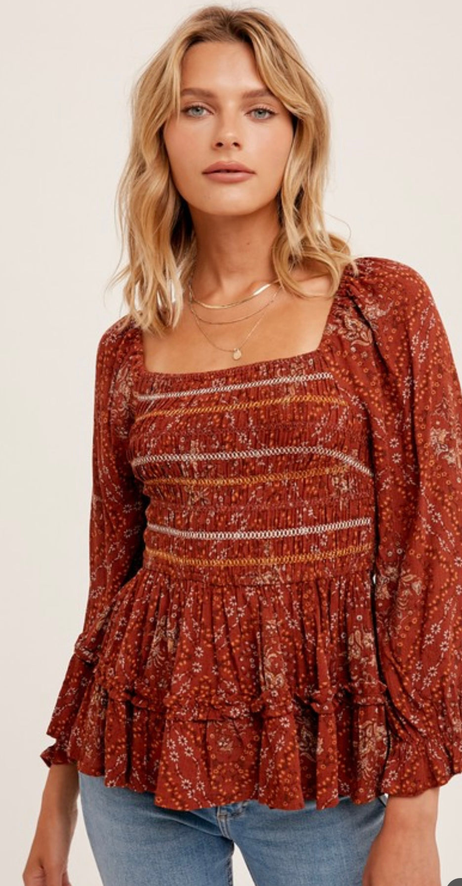 Floral Peplum Top