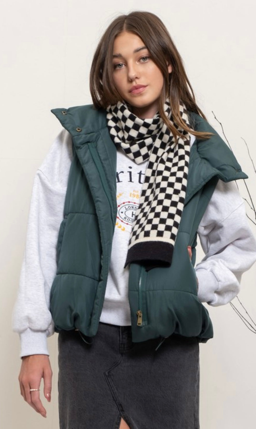 Solid Puffer Vest