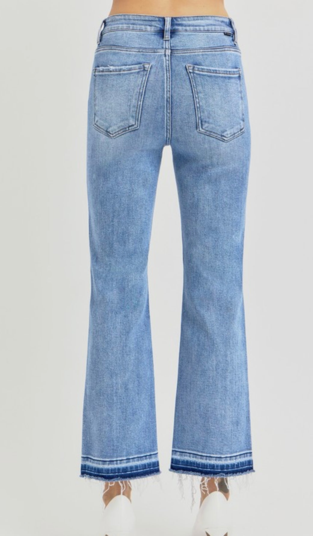 High Rise Shadow Hem Jeans