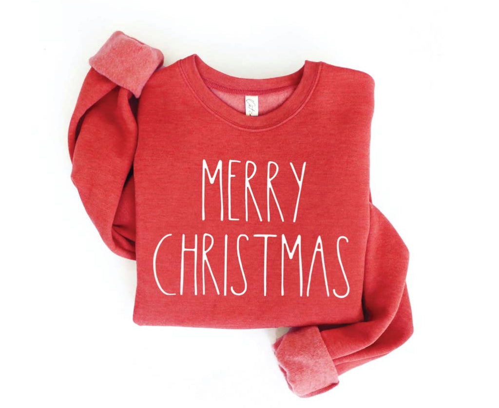 Merry Christmas Mid Graphic Sweatshirt