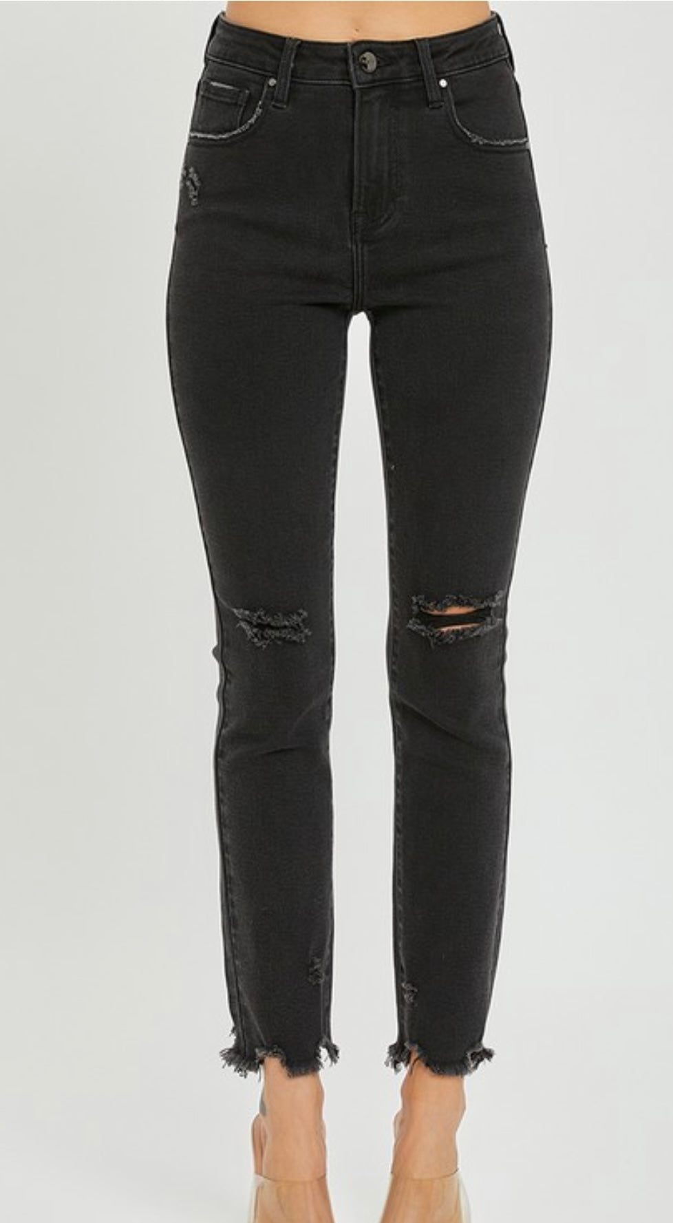High Rise Slim Straight Jeans