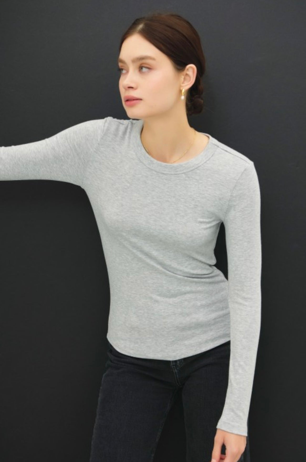 Long Sleeve Round Neck Top 3 Colors