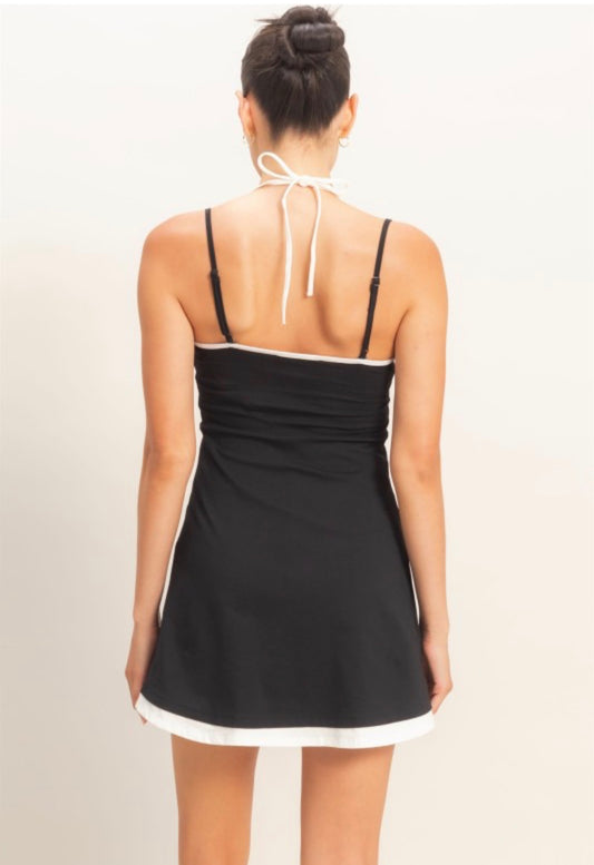 White Trim Athletic Dress
