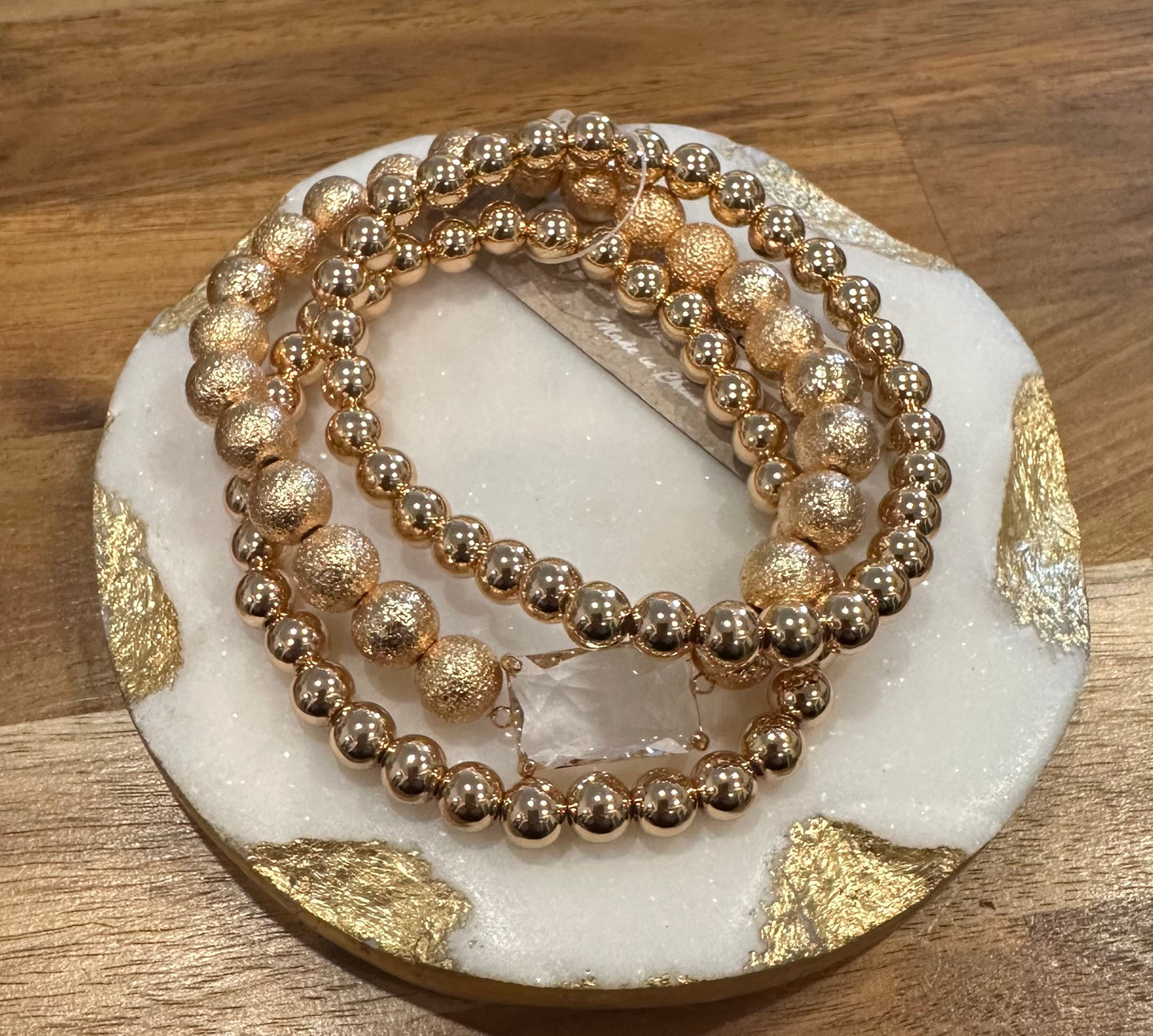 Gold Stretch Bracelet Set