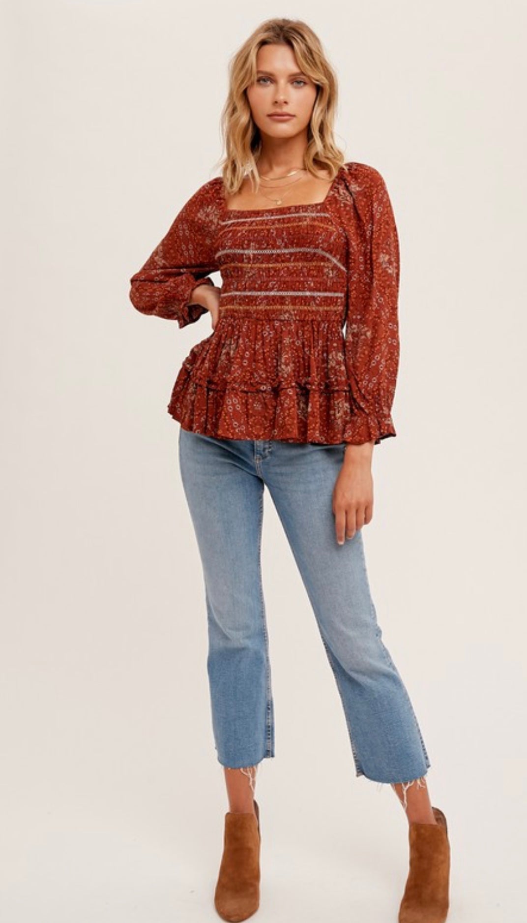 Floral Peplum Top