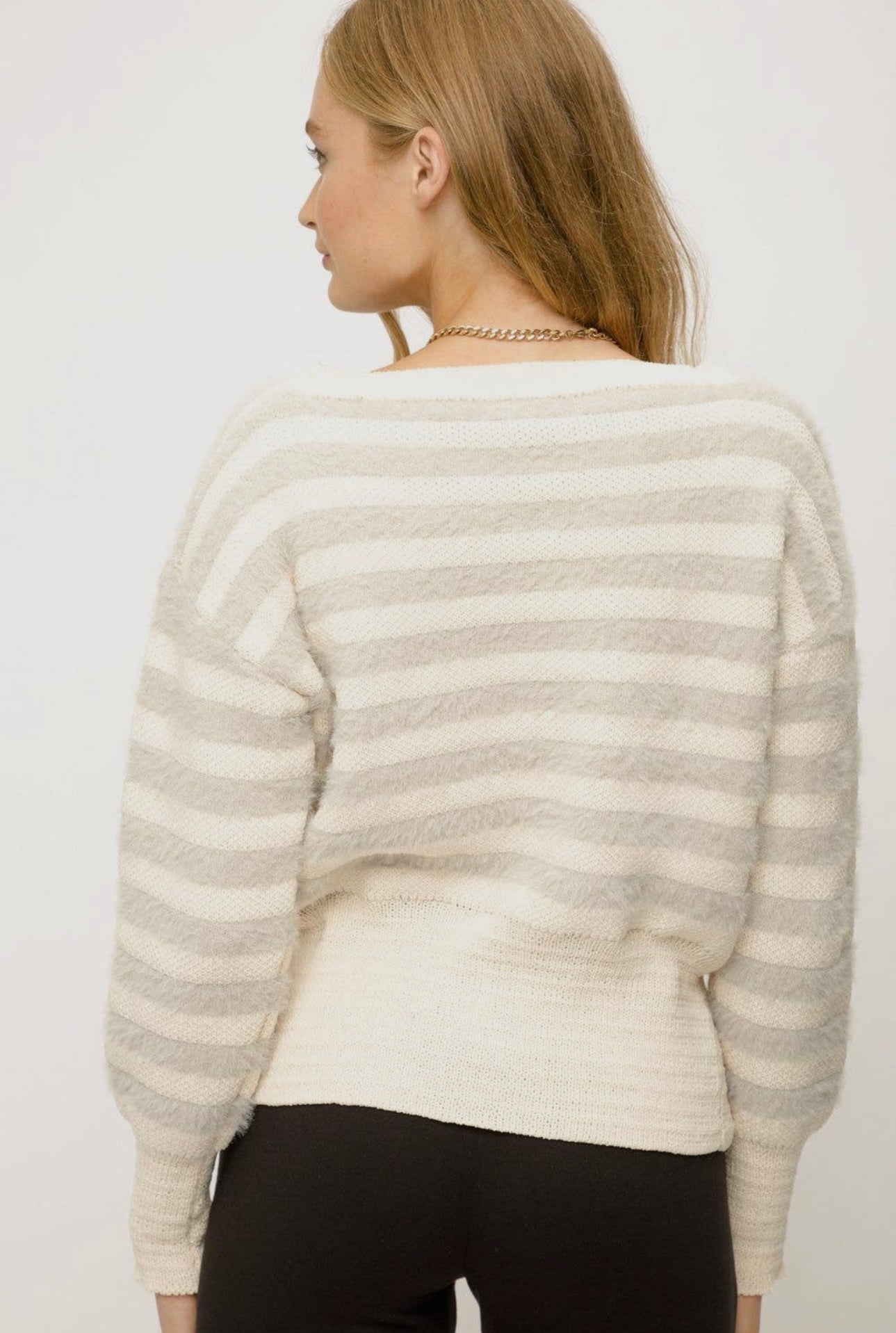 Chenille Mix Stripe Sweater