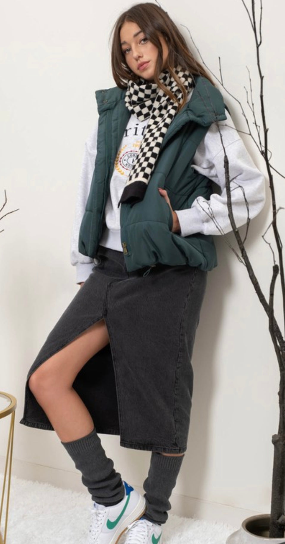 Solid Puffer Vest