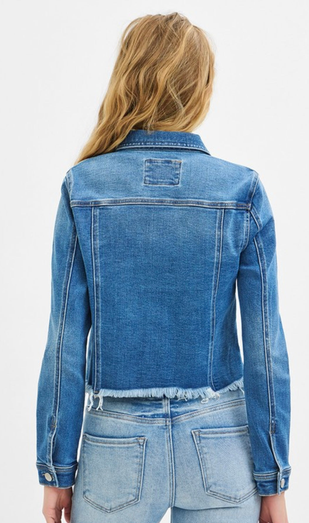 Fray Hem Jean Jacket