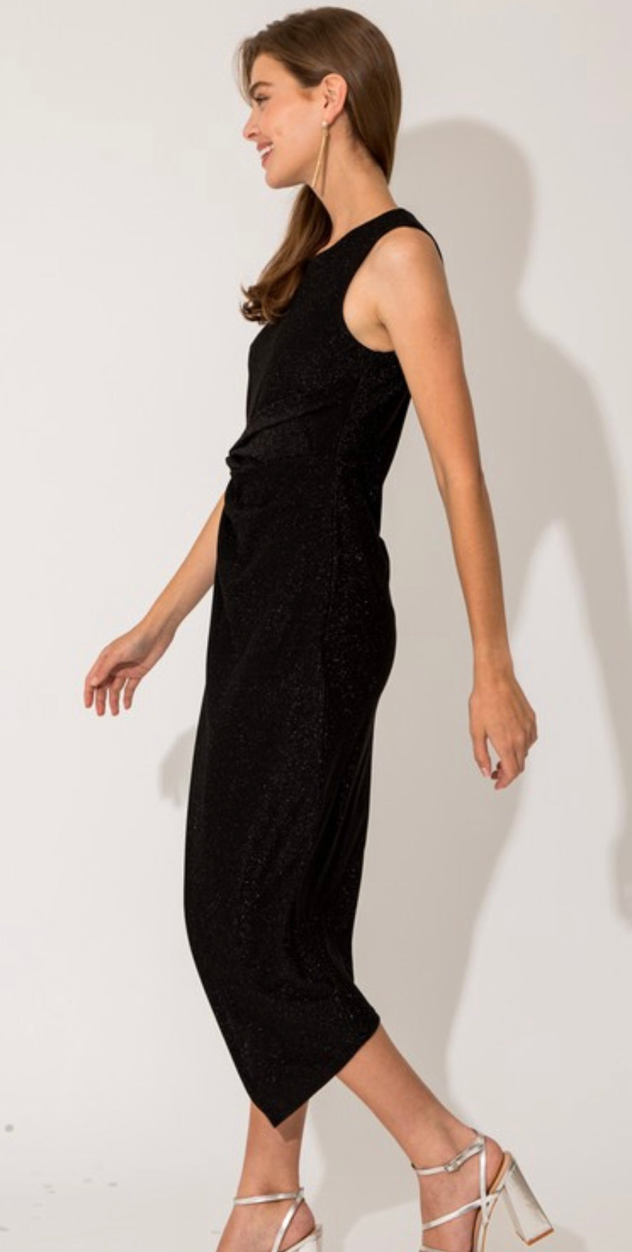 Sleeveless Twist Wrap Dress