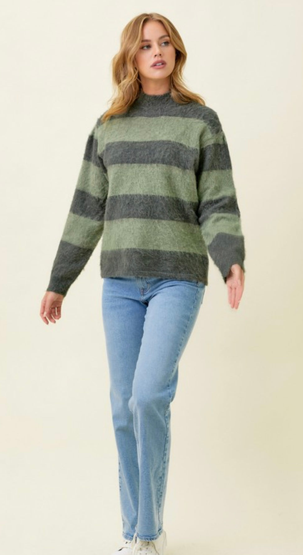 Puff Sleeve Stripe Sweater