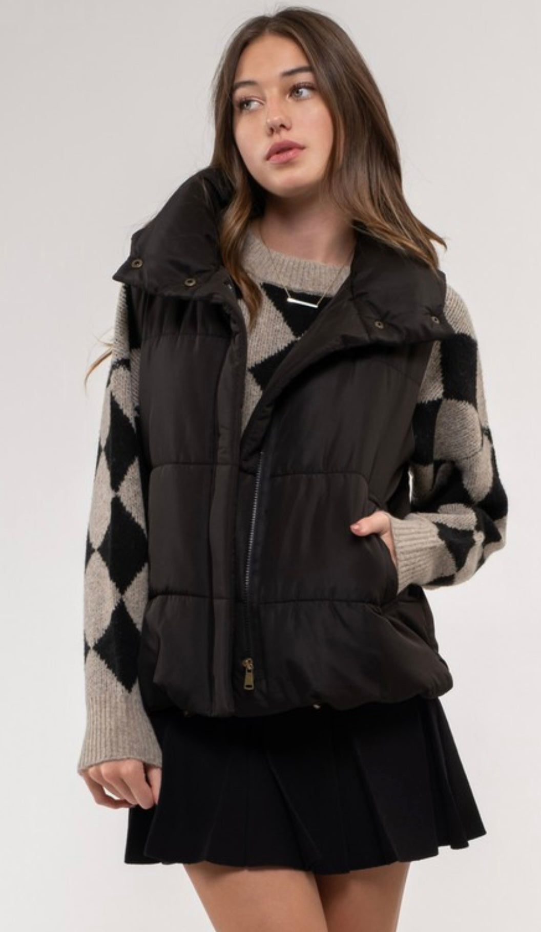 Solid Puffer Vest