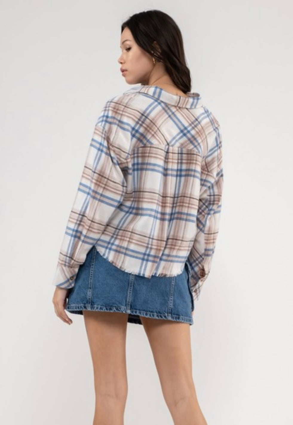 Cropped Plaid Top