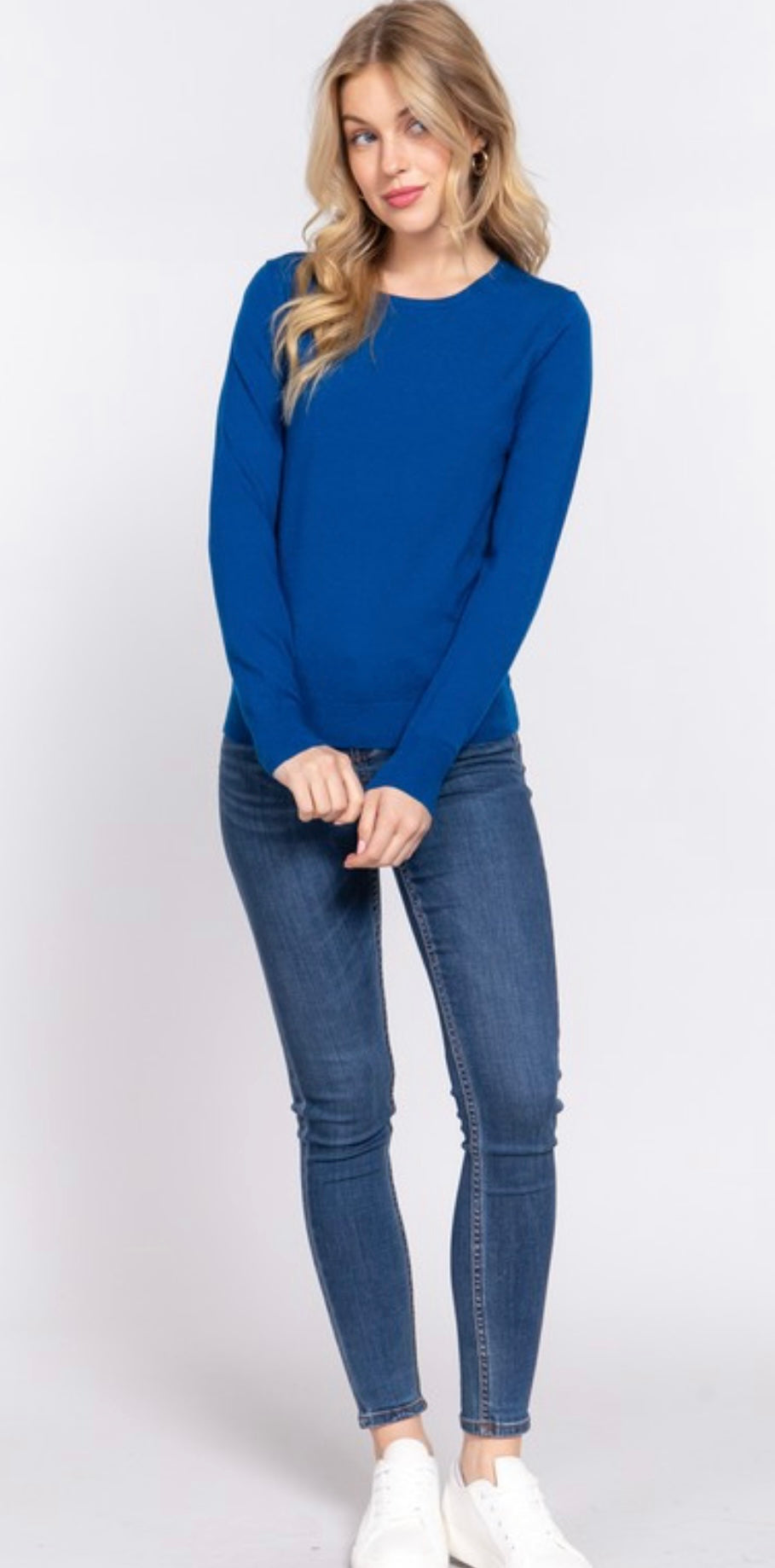 Long Sleeve Crew Neck Sweater 3 Colors