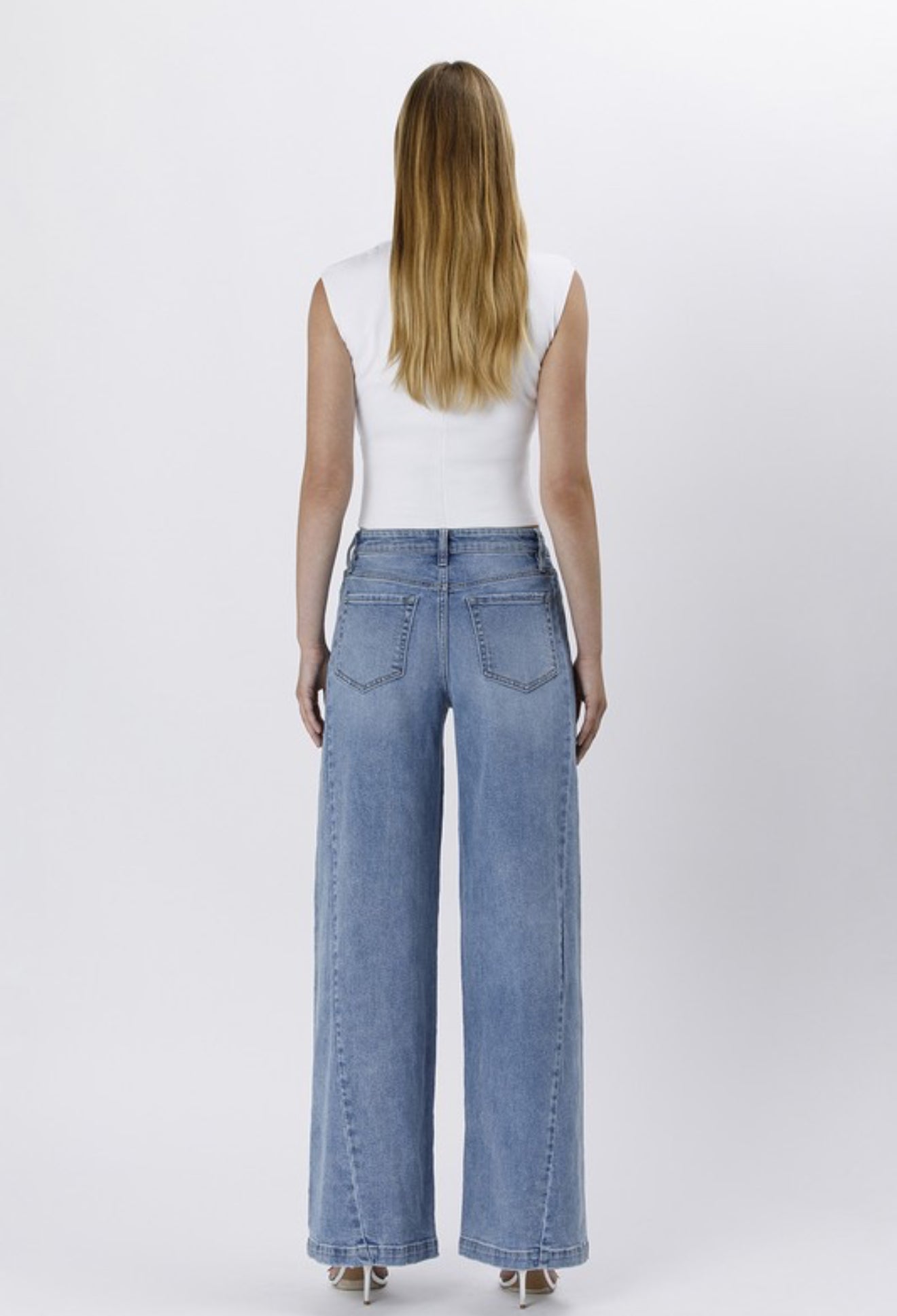 High Rise Seam Detail Jeans
