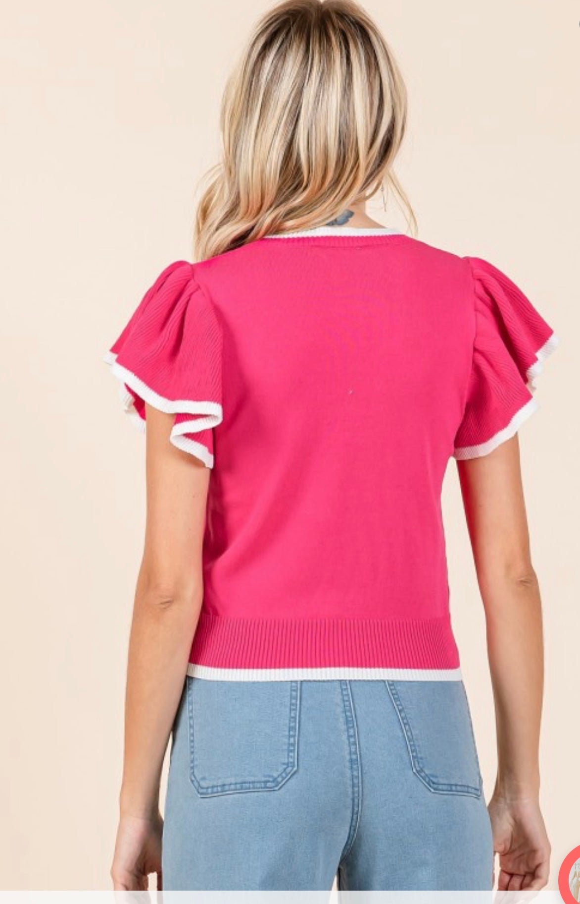 Hot Pink Contrast Top
