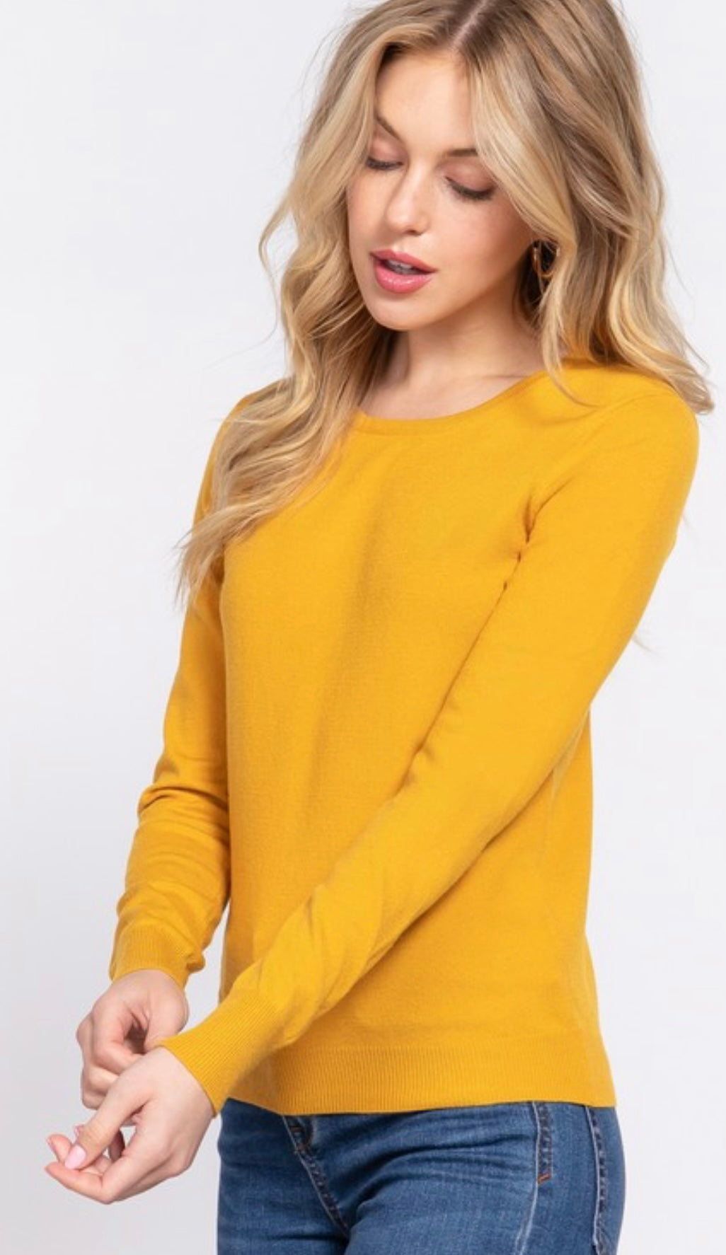 Long Sleeve Crew Neck Sweater 3 Colors