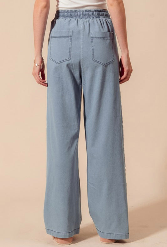 Denim Track Pants