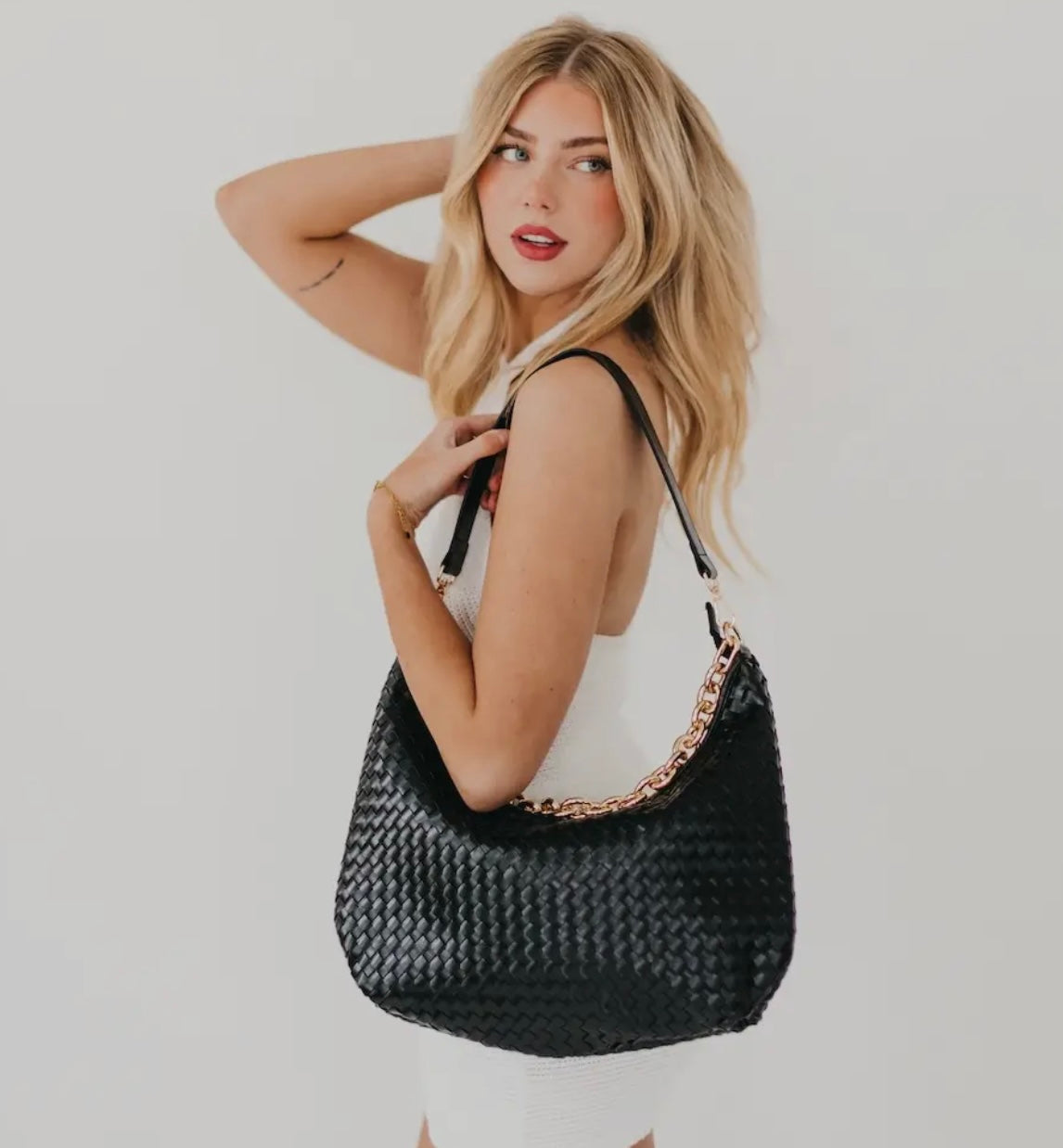 Sienna Slouchy Woven Shoulder Bag