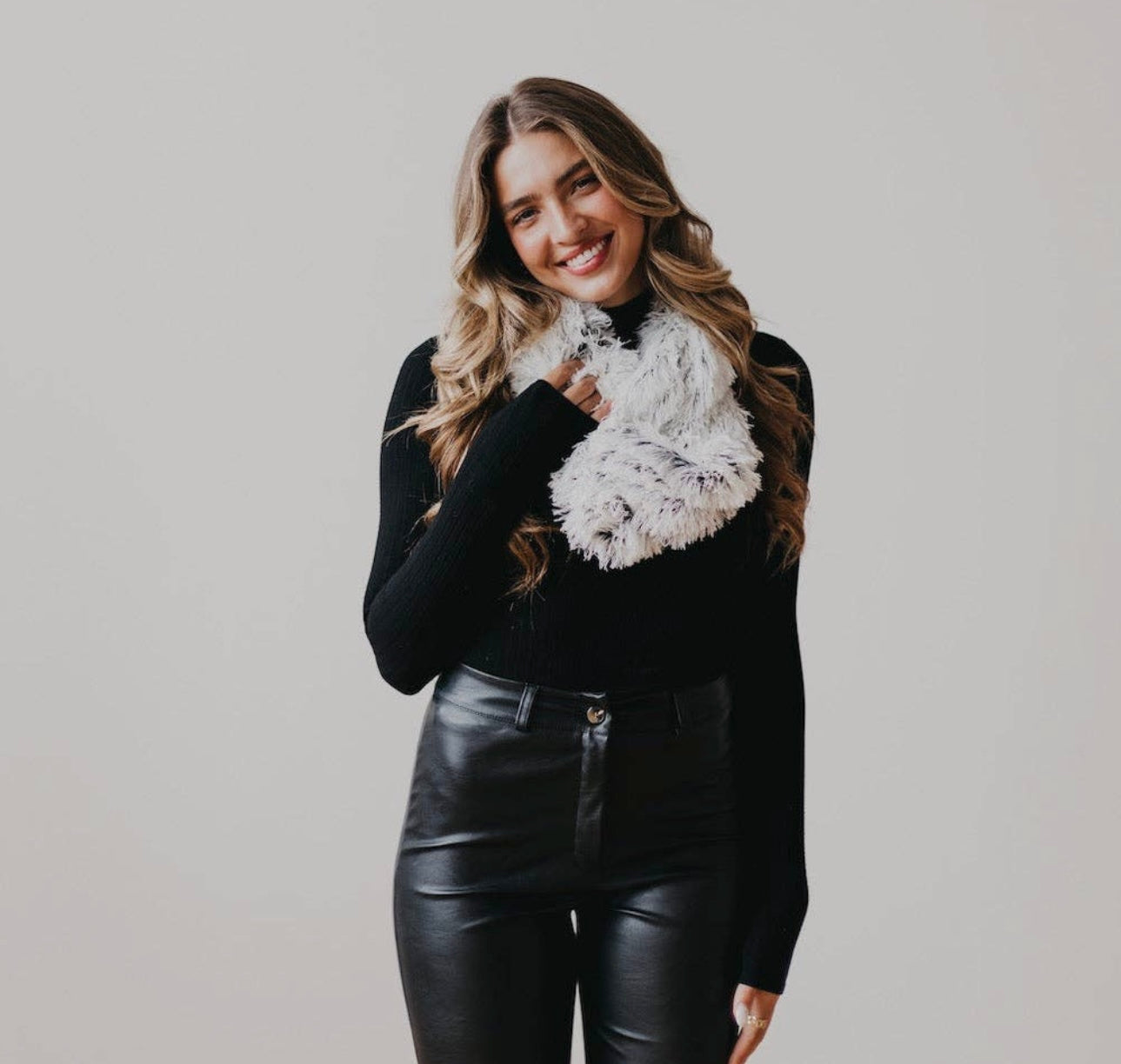 Faux Fur Infinity Scarf 2 Colors Available