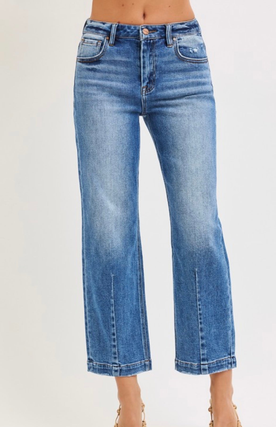 High Rise Crop Boyfriend Jeans