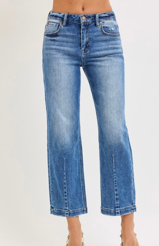 High Rise Crop Boyfriend Jeans