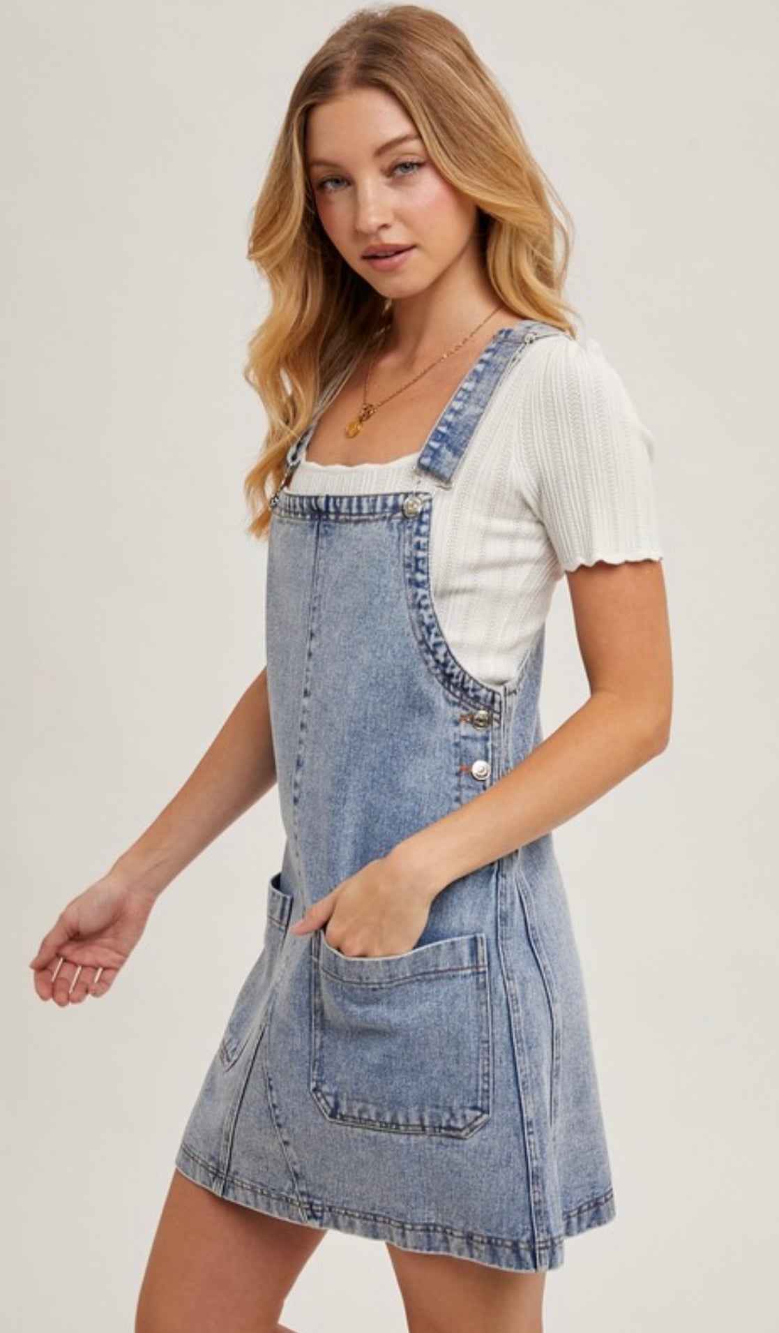 Overall Denim Dress