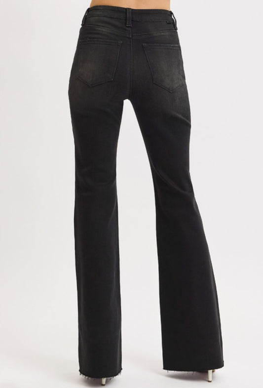 High Rise Flare Hem Jeans