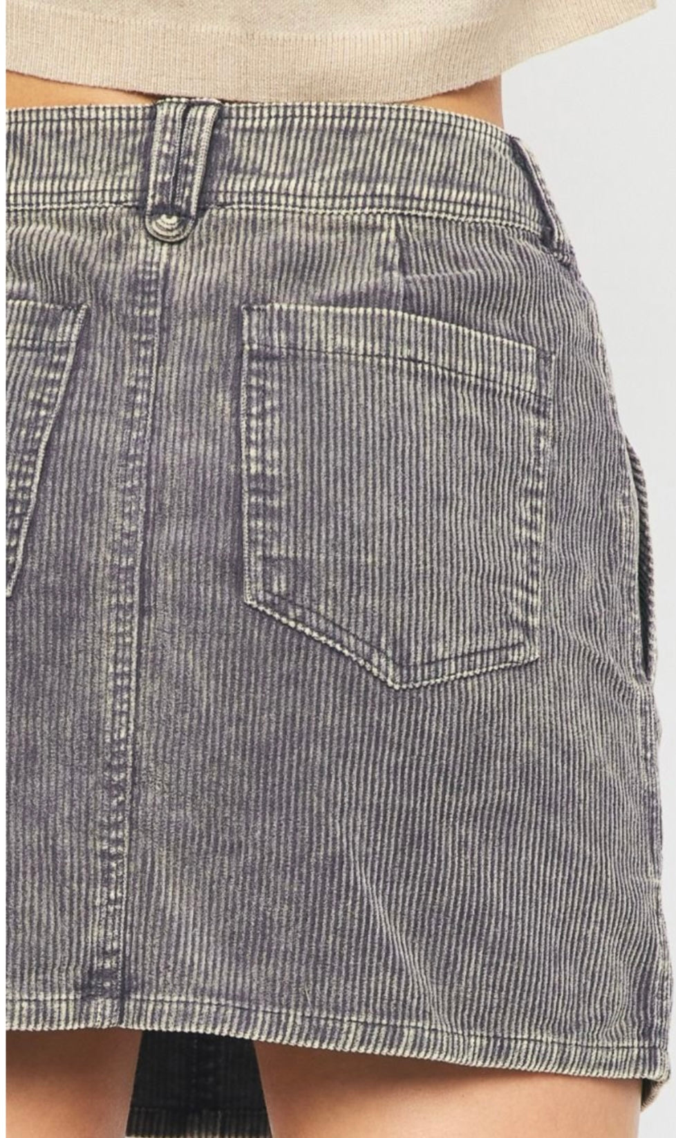 Corduroy High Waisted Skirt