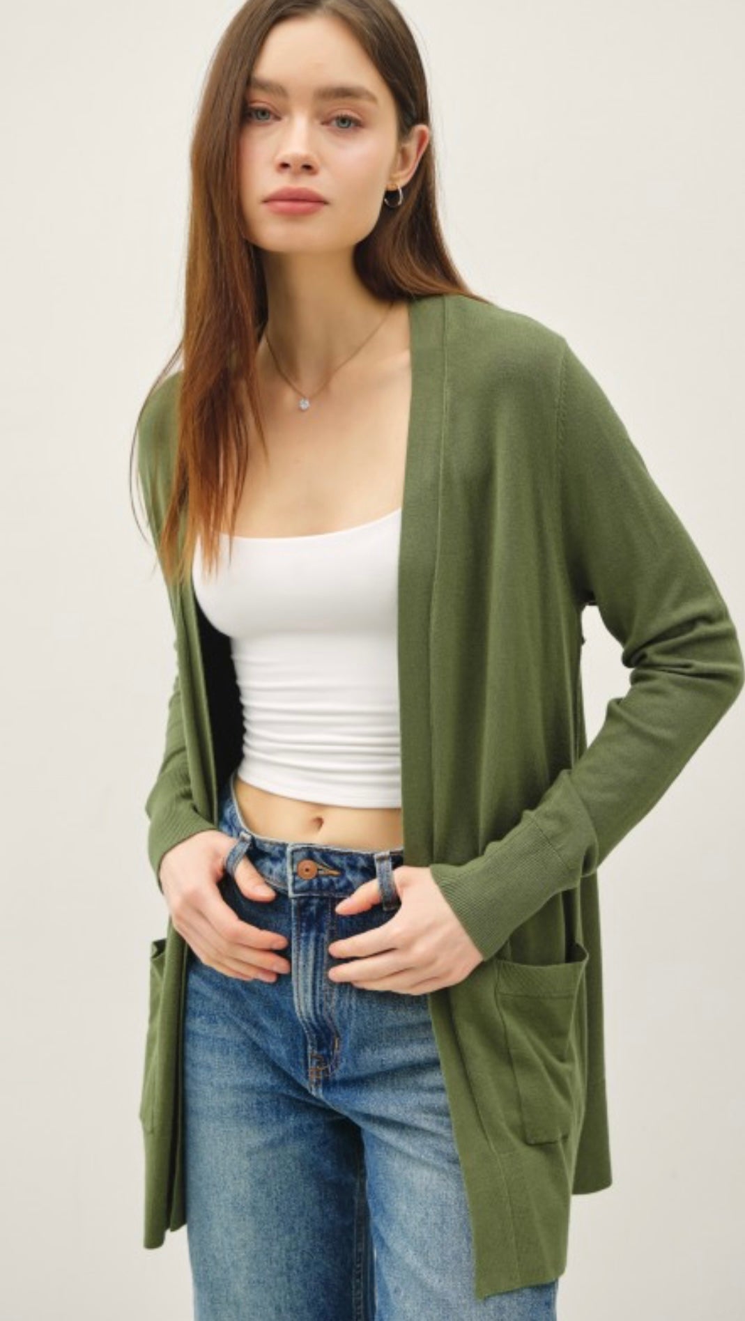 Open Front Essential Cardigan 2 Colors