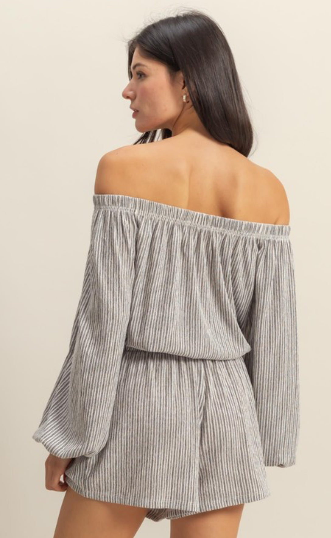 Off the shoulder top and shorts set