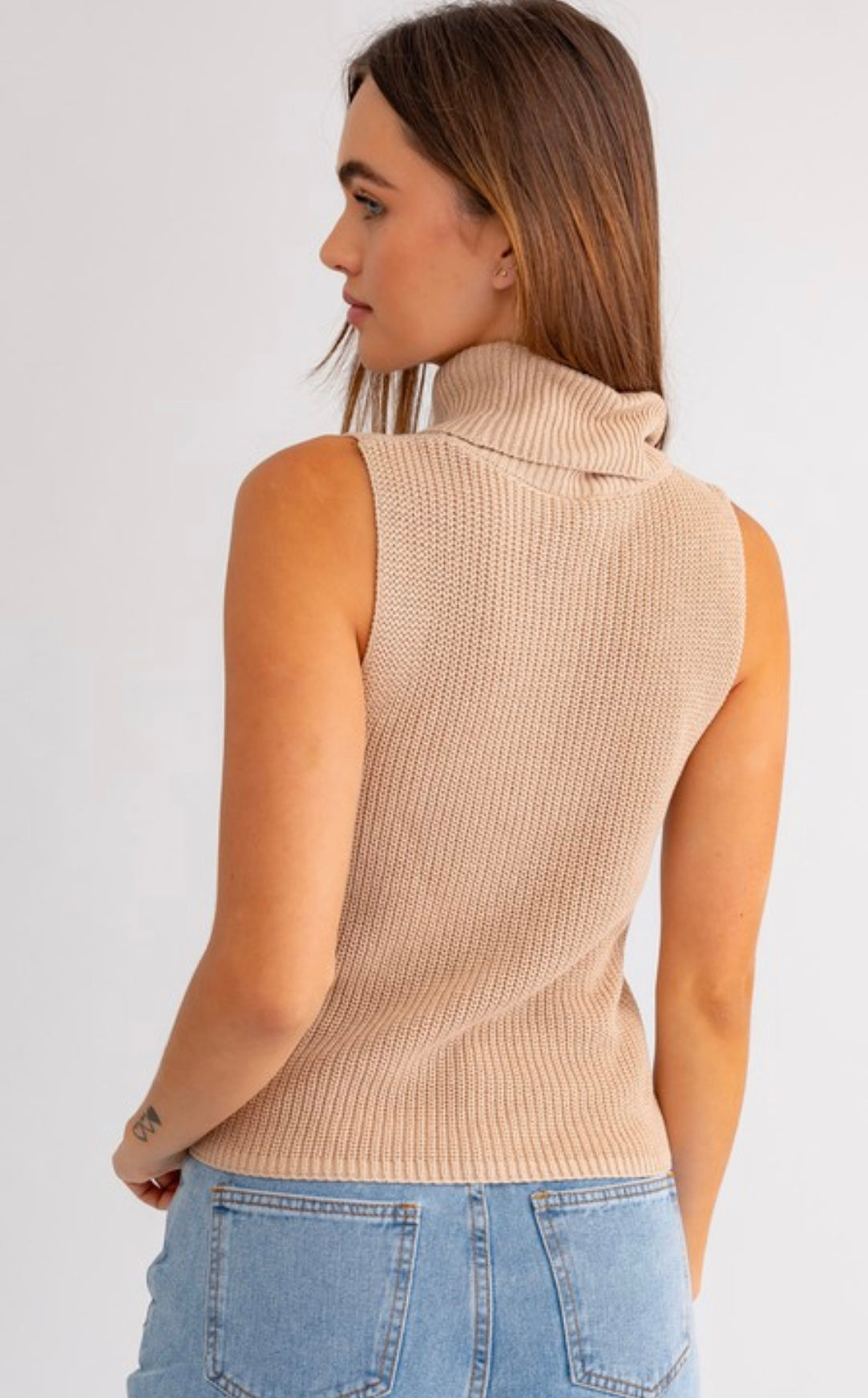 Turtle Neck Knit Top