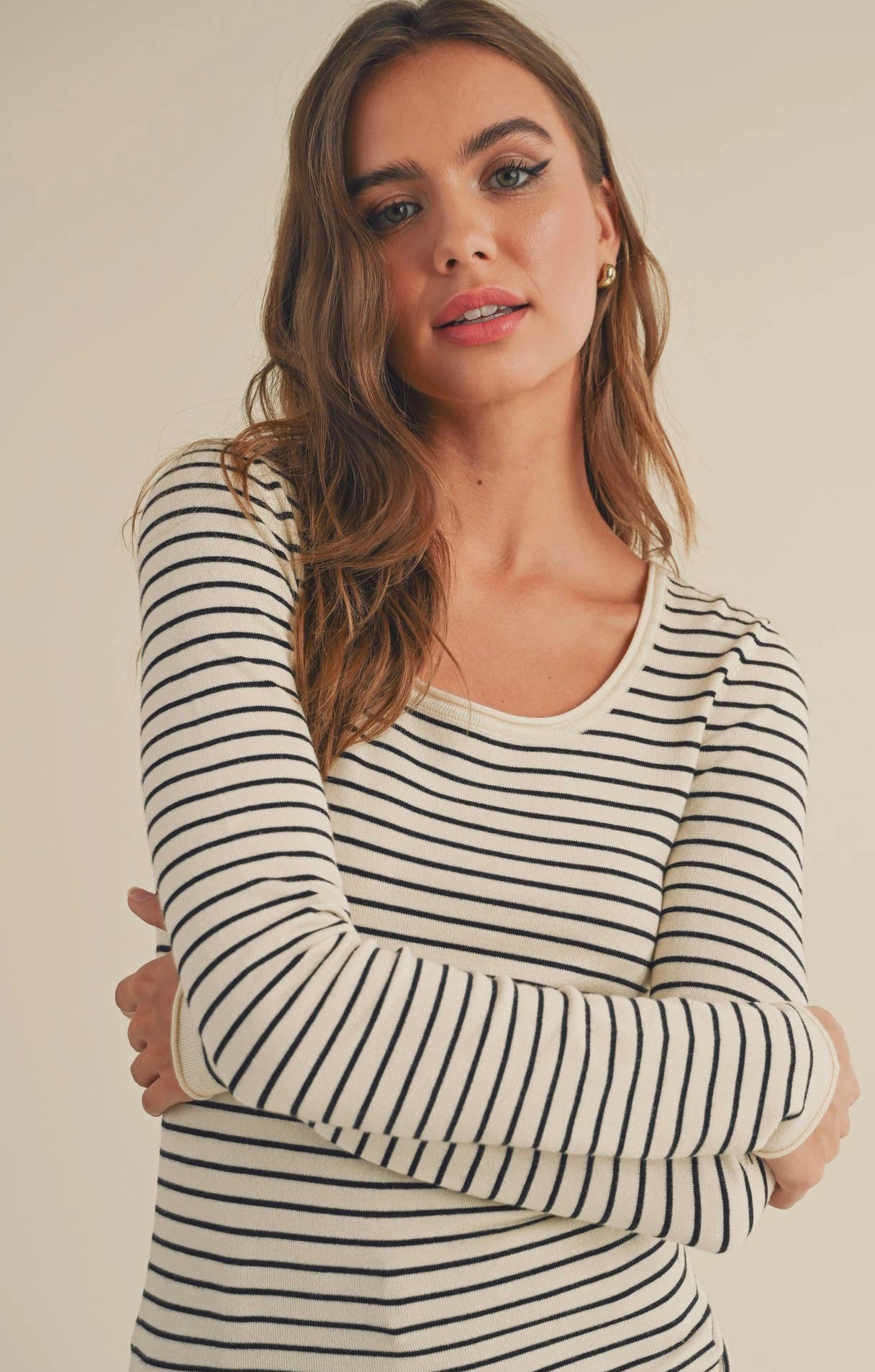 Striped Long Sleeve Top