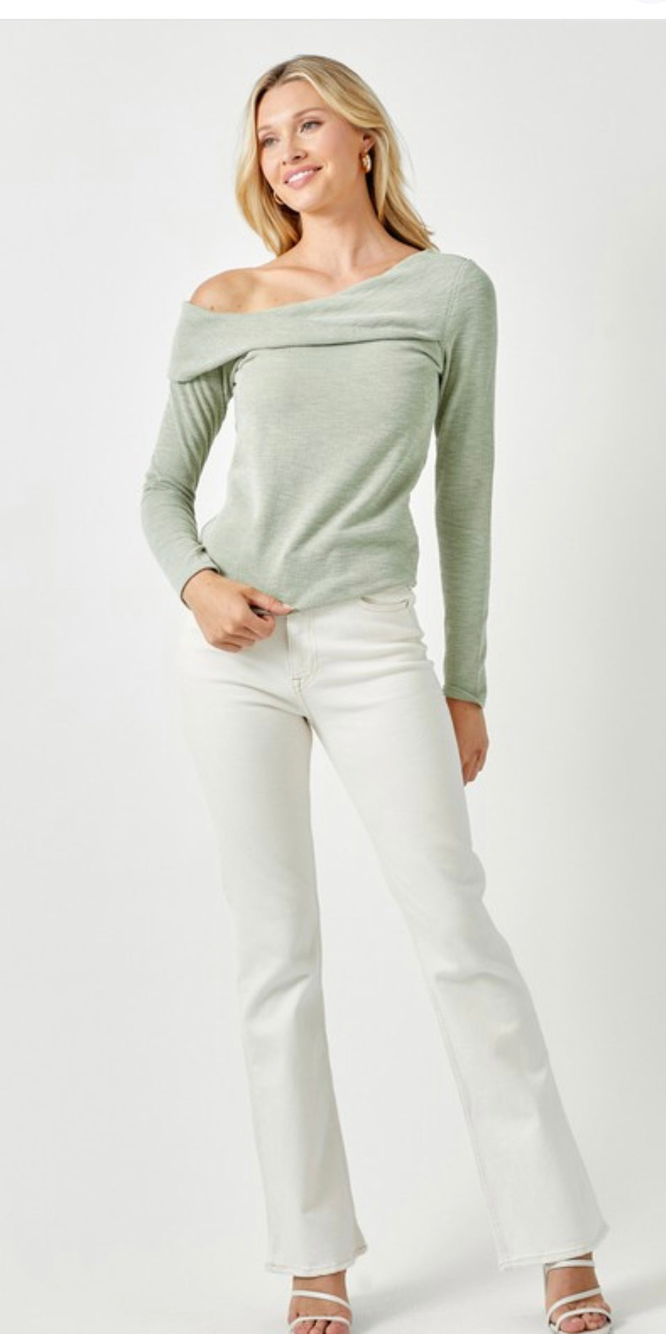 Ribbed One Shoulder Top