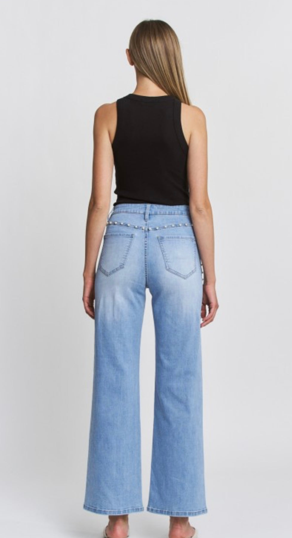 High Rise Pearl Jeans