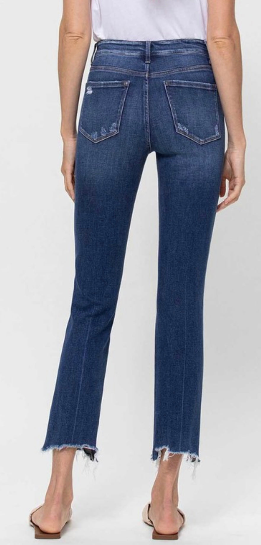Mid Rise Slim Straight Leg Jeans