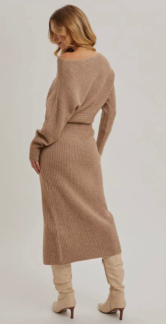One Shoulder Sweater Dress